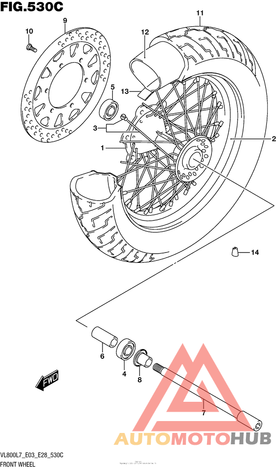Front Wheel (Vl800L7 E33)
