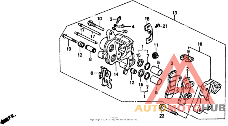 Front brake caliper 87-93