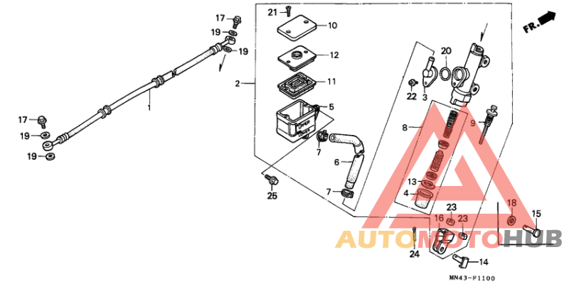 Задний тормозной цилиндр