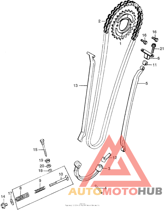 Cam chain + tensioner