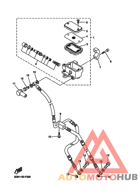 Передний тормозной цилиндр