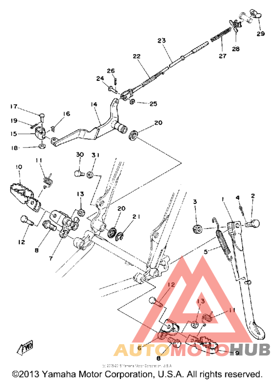 Stand - footrest - brake pedal