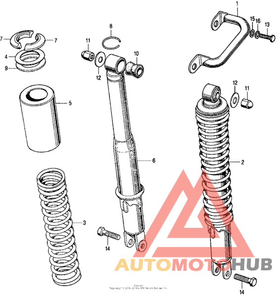 Rear shock absorber k2-k3