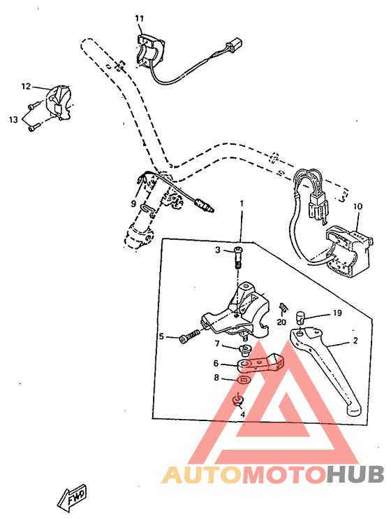 Handle switch. lever
