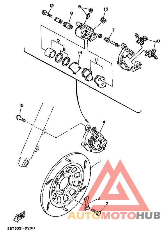 Front brake. caliper