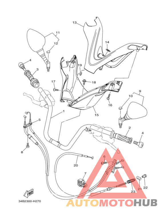 Steering handle & cable