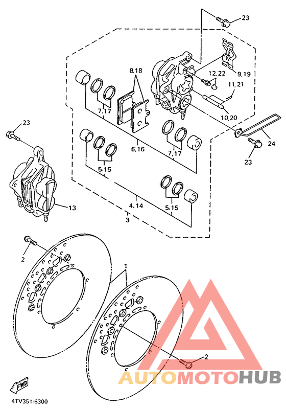 Front brake. caliper