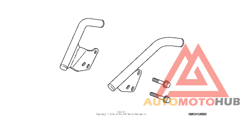 Chrome passenger grab rail
