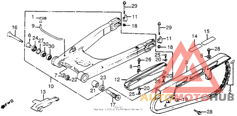 Swingarm + chain case