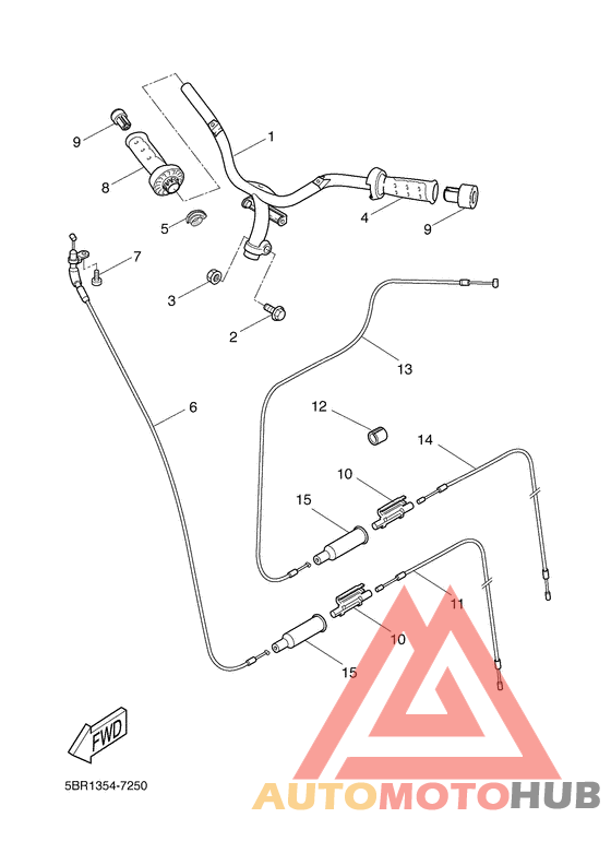 Steering handle. cable