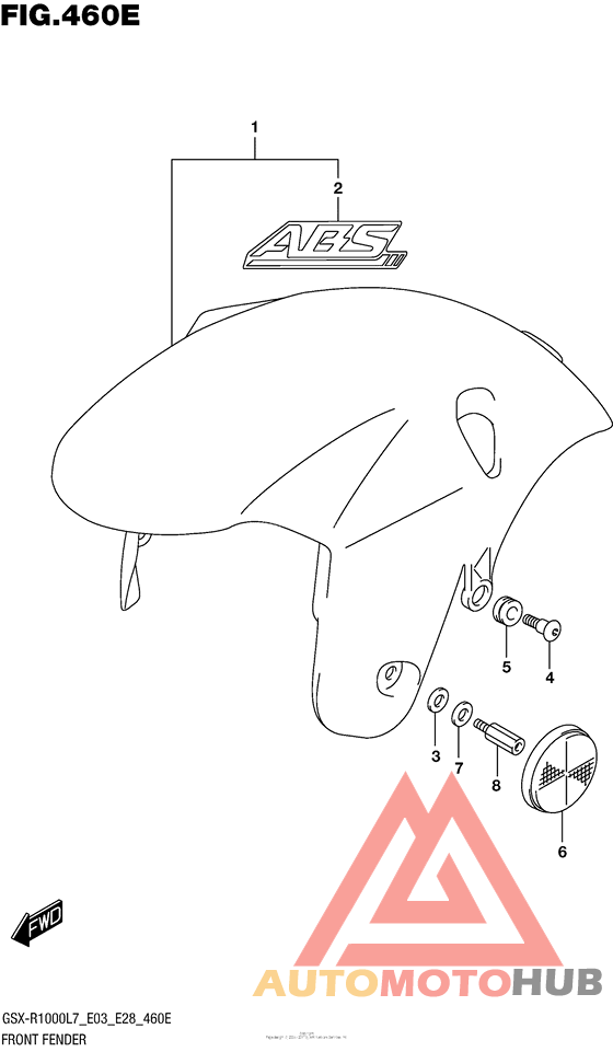 Front Fender (Gsx-R1000Al7 E03) (Ykv)