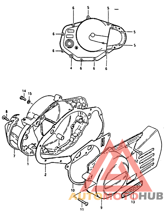 Crankcase cover ass`y  (v