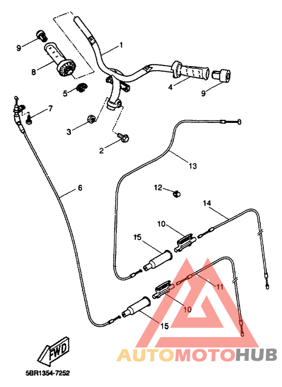 Steering handle. cable