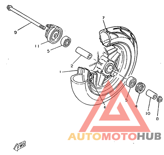 Переднее колесо