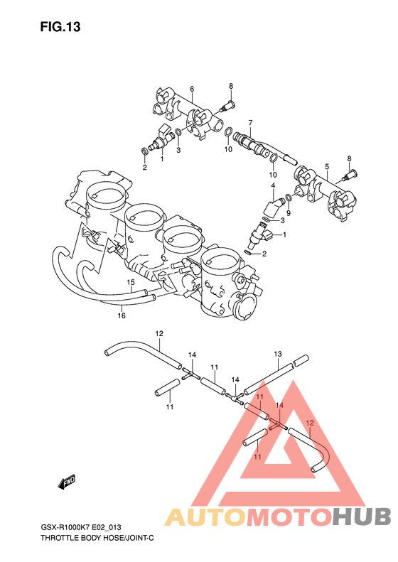Throttle body hose/joint