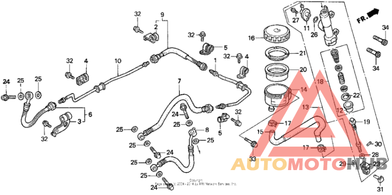 St1100a rr. brake master cyl. 95
