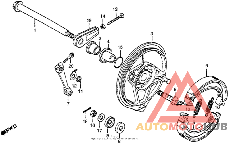 Rear brake pedal