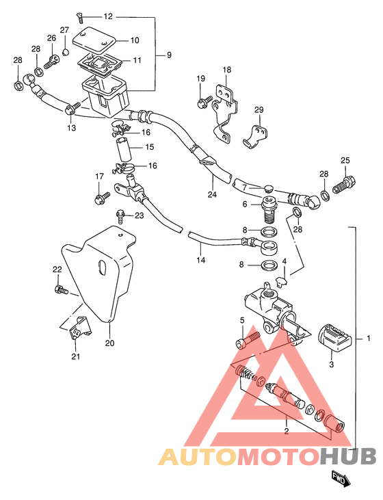 Задний тормозной цилиндр