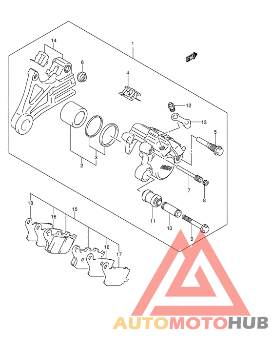 Задний суппорт