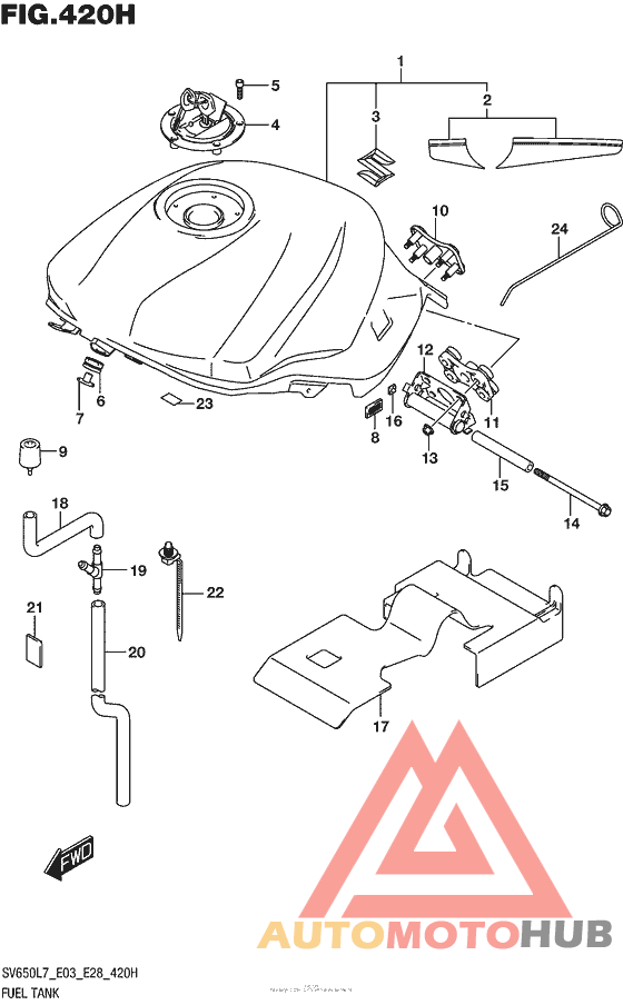 Fuel Tank (Ysf,yvz,yww)  (Sv650Al7 E33)