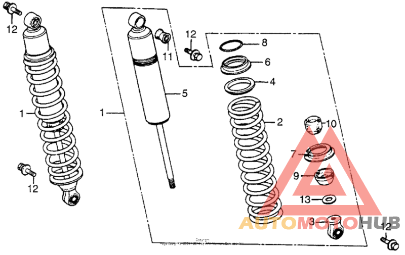 Rear shock absorber 78