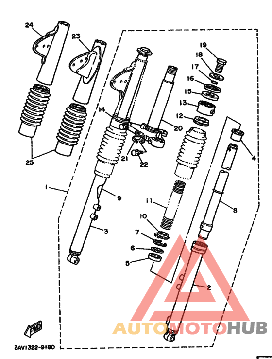Вилка передней оси