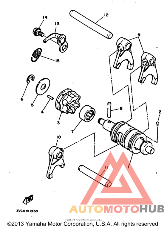 Shift cam - shift fork
