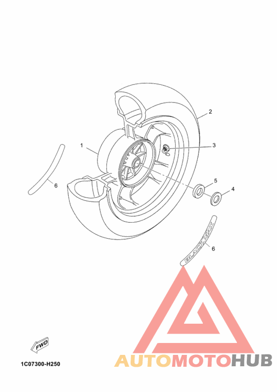 Rear wheel complete assy