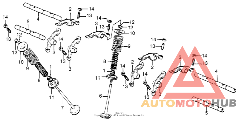 Valve rocker arm + vavle