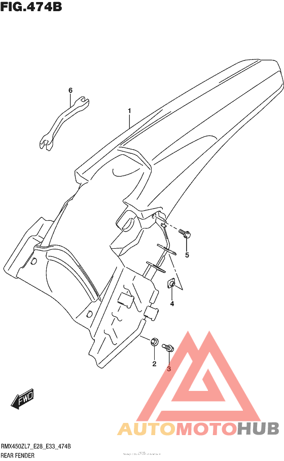 Rear Fender (Rmx450Zl7 E33)