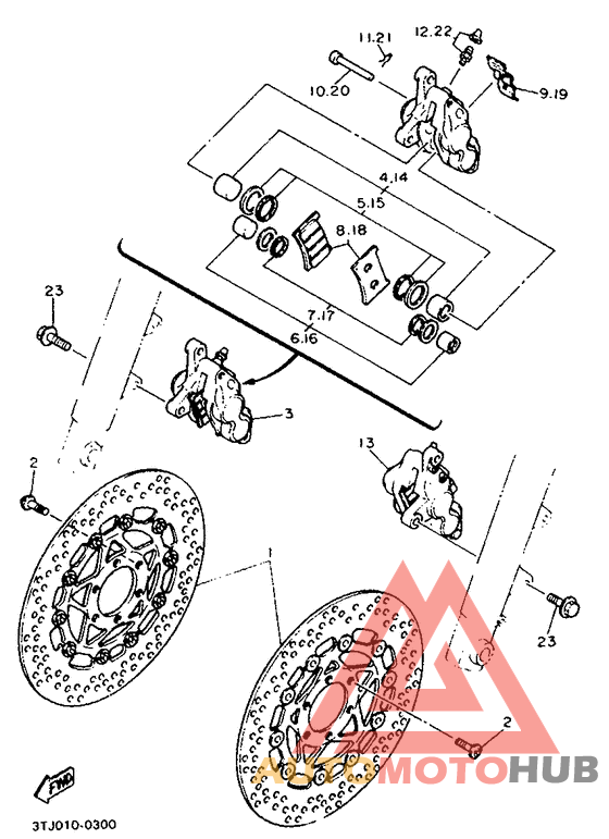 Front brake. caliper