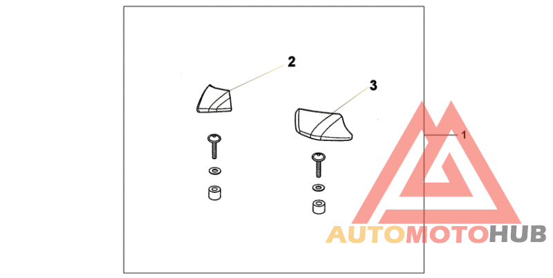 Pillion arm rest set