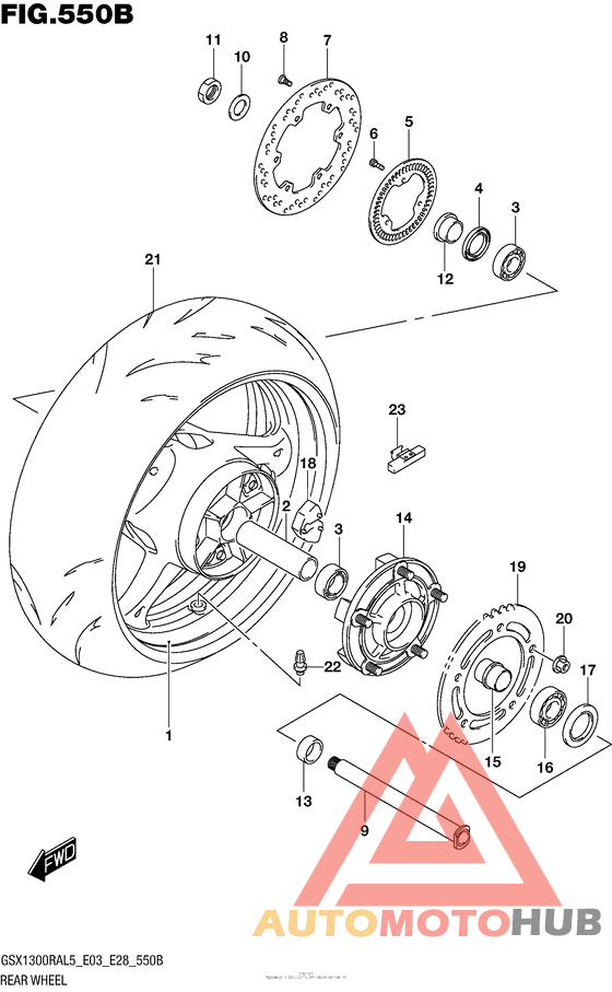 Rear Wheel (Gsx1300Ral5 E28)