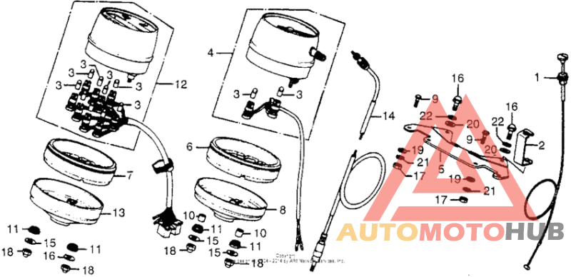 Speedometer + pilot box