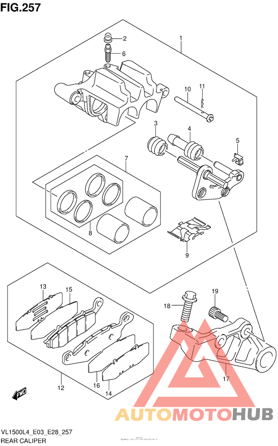 Rear Caliper (Vl1500Bl4 E28)