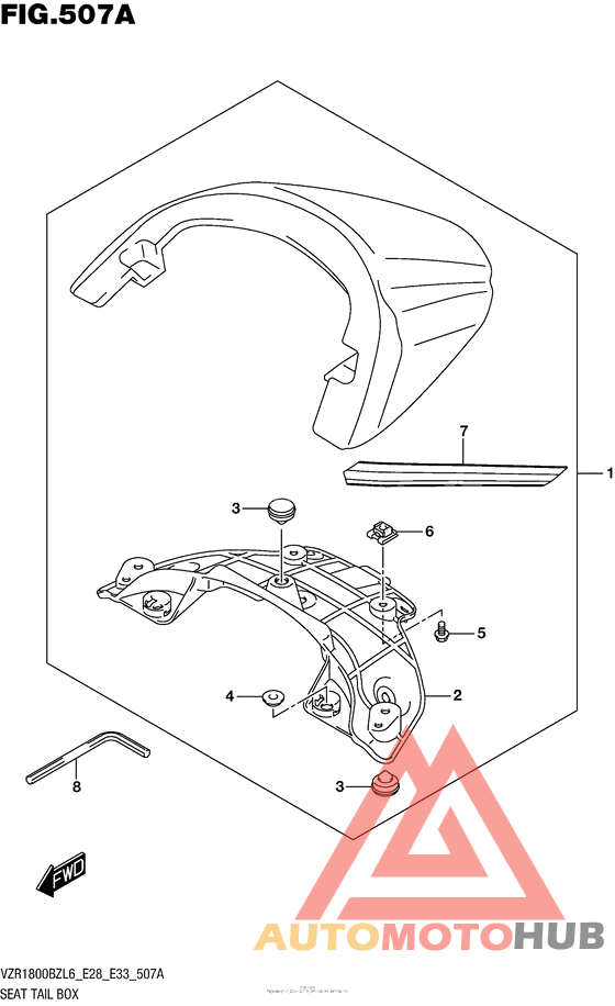 Seat Tail Box (For Bbd)  (Vzr1800Bzl6 E28)