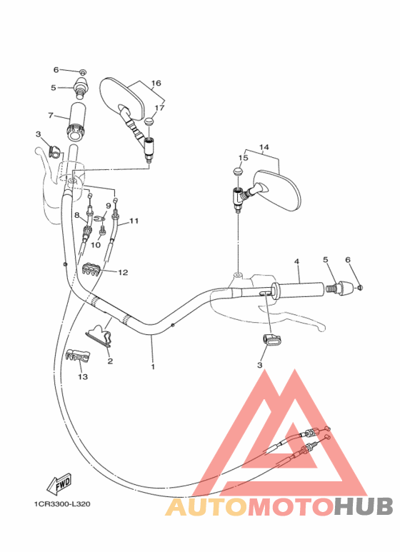 Steering handle & cable