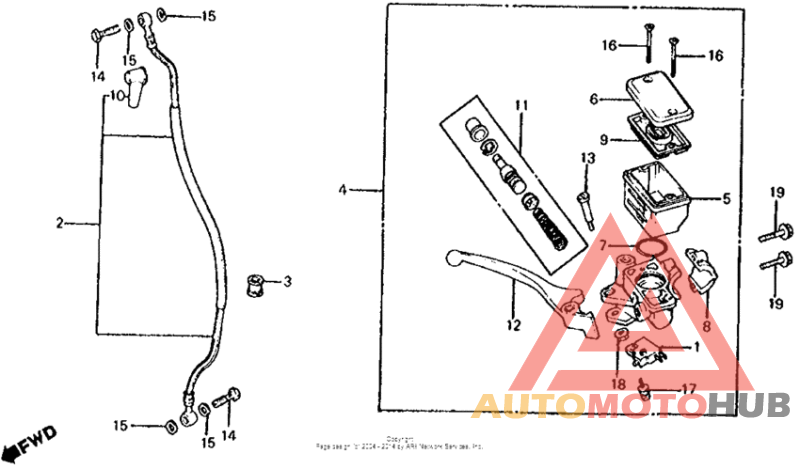 Fr. brake master cyl. 81-82