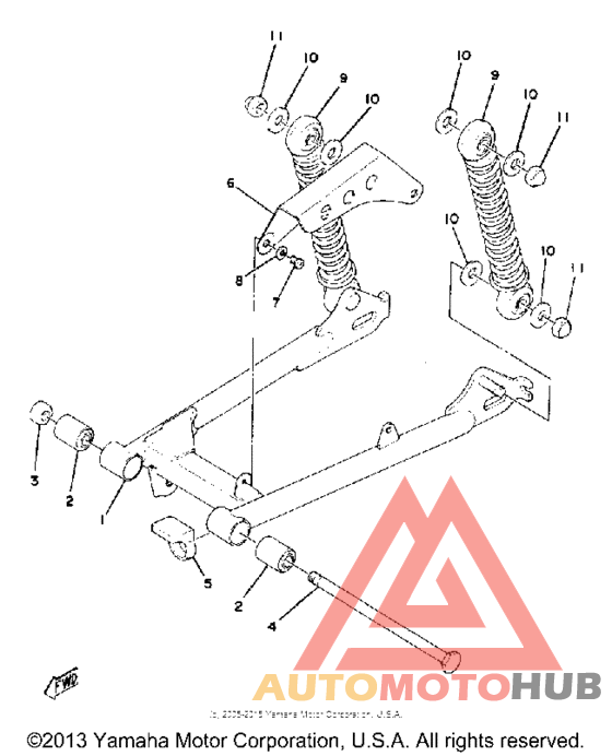 Rear arm-suspension