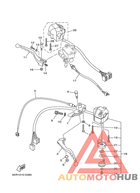 Handle switch. lever