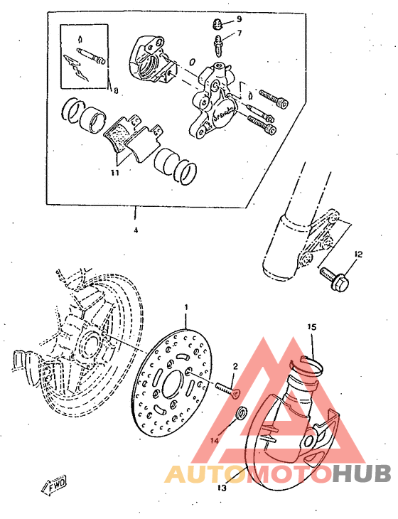 Front brake. caliper