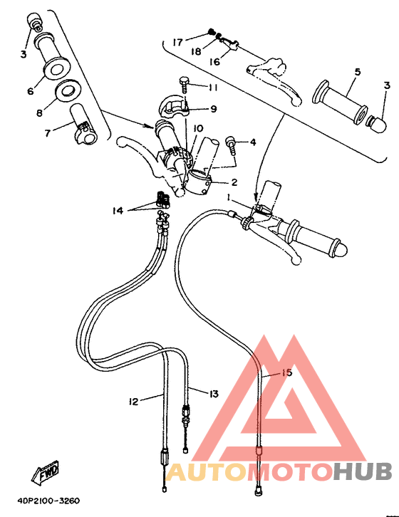 Steering handle. cable