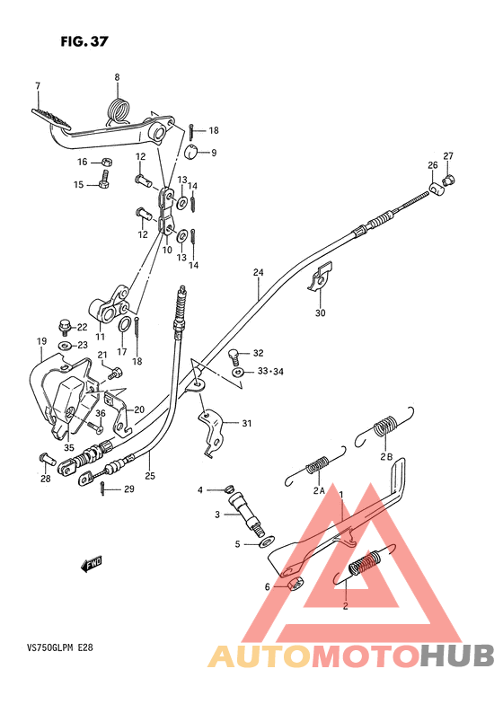 Prop stand - rear brake