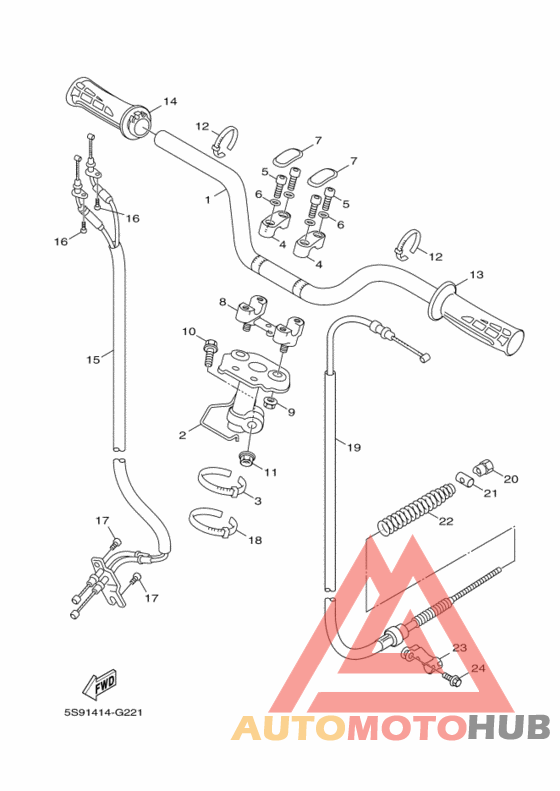 Steering handle & cable