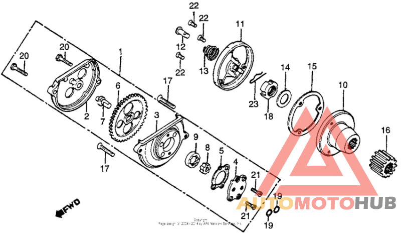 Oil pump + oil filter rotor