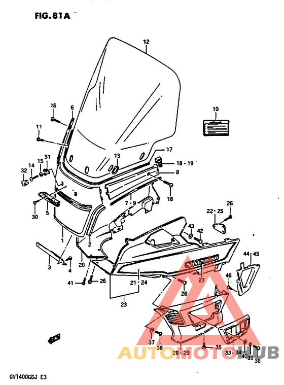 Outer cowling model j