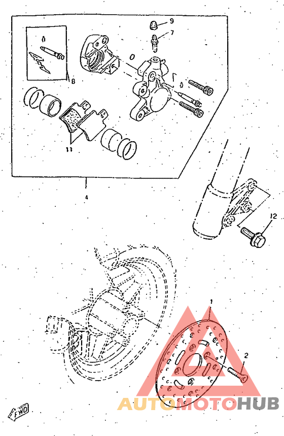 Front brake. caliper