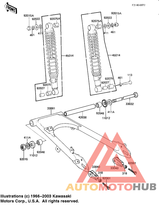 Swing arm/shock absorbers