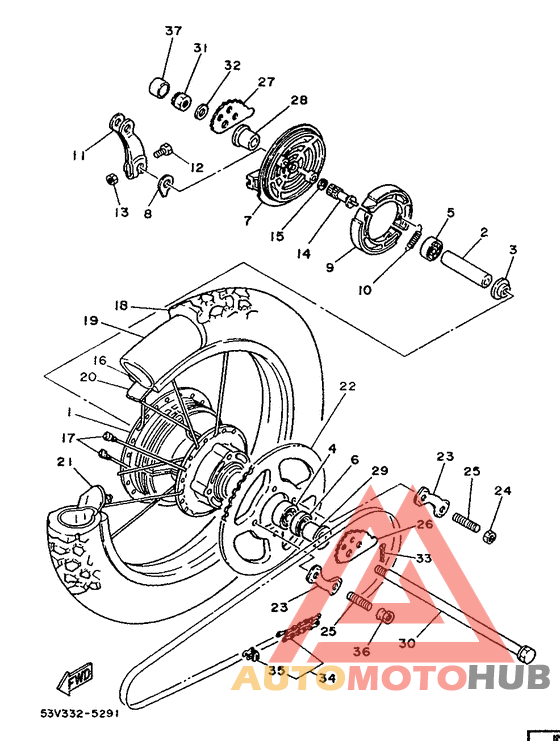 Переднее колесо