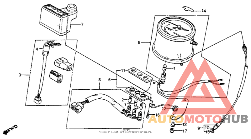 Speedometer + key set 80